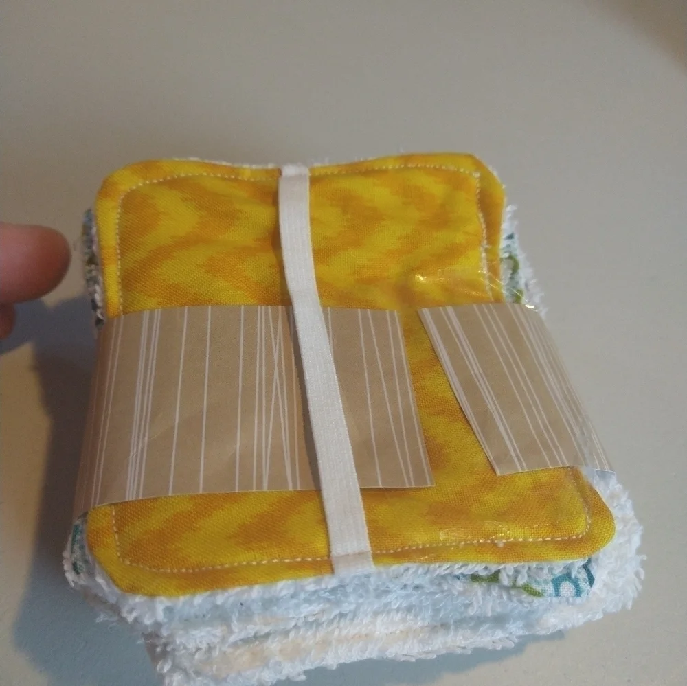 𝅺COPY - Homemade reusable makeup remover face scrubber 12 pack. 100 cotton.
